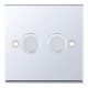 7MPRO-310 - Polished Chrome - 2 Gang- 2 Way- 400W - Dimmer Switch - Push On/Off