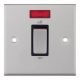 7MPRO-217 Satin Chrome DP Switch - 1 Gang - 45 Amp - With Neon And Black Insert