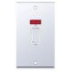 7MPRO-318 45 Amp DP Switch with Neon – 2 Gang Plate