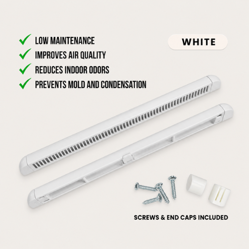 TRICKLE SLOT VENTS WINDOW VENTILATION REAL PVC PLASTIC 300MM 400MM - Image 2