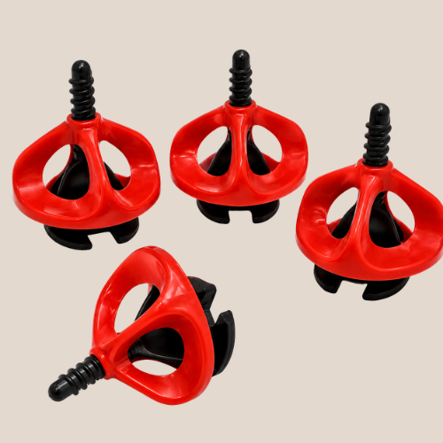 TILE SPACER LEVELING SYSTEM 2MM FLOOR TWISTER SPACER SCREWS + RED TWISTER NUTS