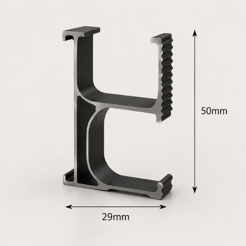 Fastensol Black Mounting Rail 3.55m - Image 2