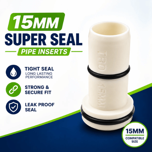 TradeBoxDirect 15mm Pipe Insert Super Seal – Plumbing Pipe Support & Sealing