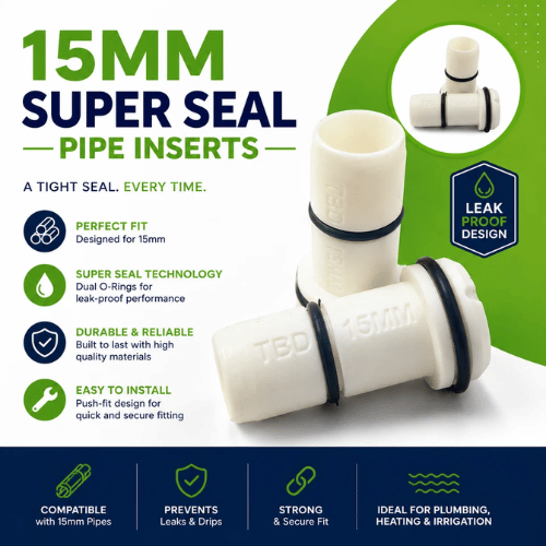 TradeBoxDirect 15mm Pipe Insert Super Seal – Plumbing Pipe Support & Sealing - Image 4