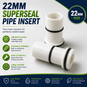 TradeBoxDirect 22mm Pipe Insert Super Seal – Plumbing Pipe Support & Sealing