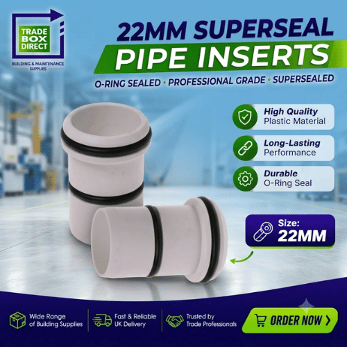 TradeBoxDirect 22mm Pipe Insert Super Seal – Plumbing Pipe Support & Sealing - Image 4